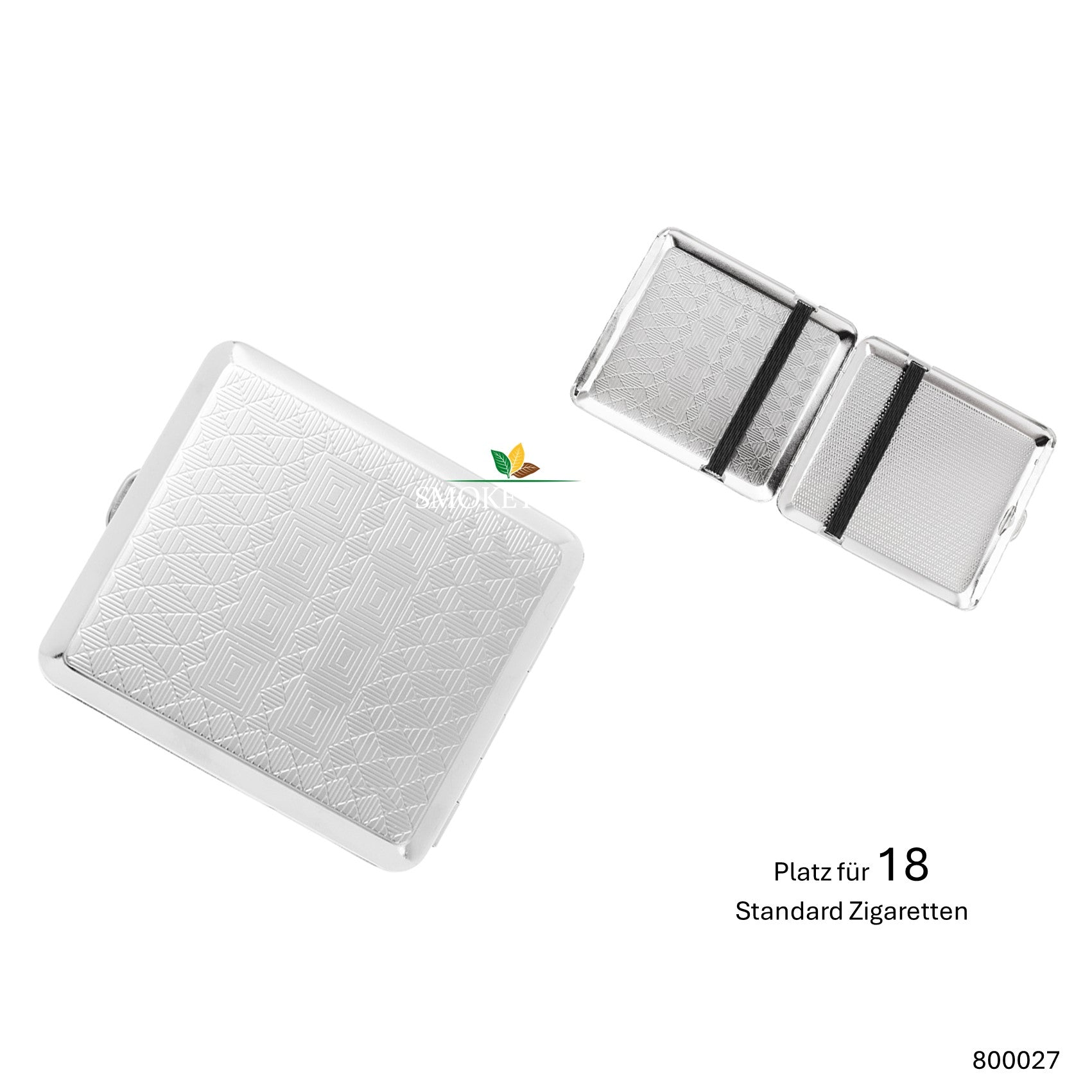 Angelo Zigaretten Etui Metall Chrom Satin – Raucherbedarf, Zigaretten Zubehör