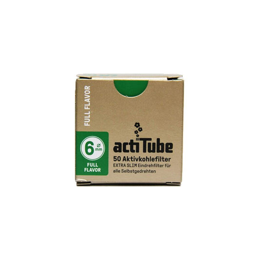 actiTube ActiveFilter 6mm Full Flavor Aktivkohlefilter, 50 Stück