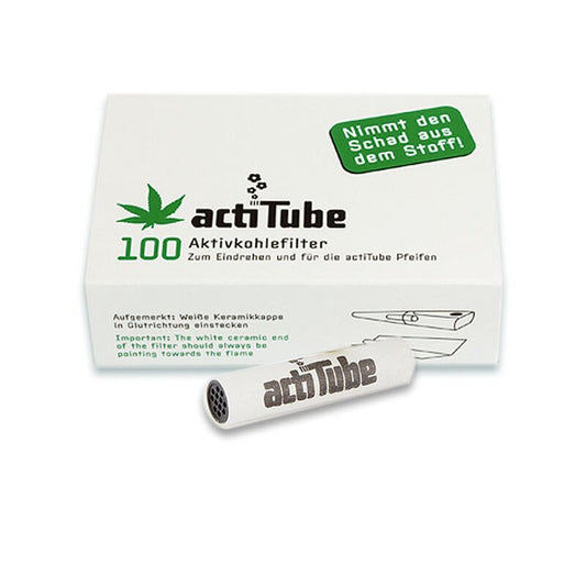 actiTube ActiveFilter 8mm Aktivkohle-Drehfilter, 100 Stück