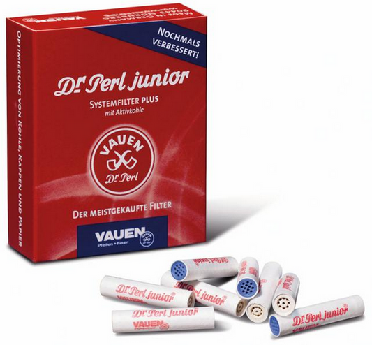 Dr.Perl Junior - 180 Stück – 36 mm Pfeifenfilter, 9 mm Filter