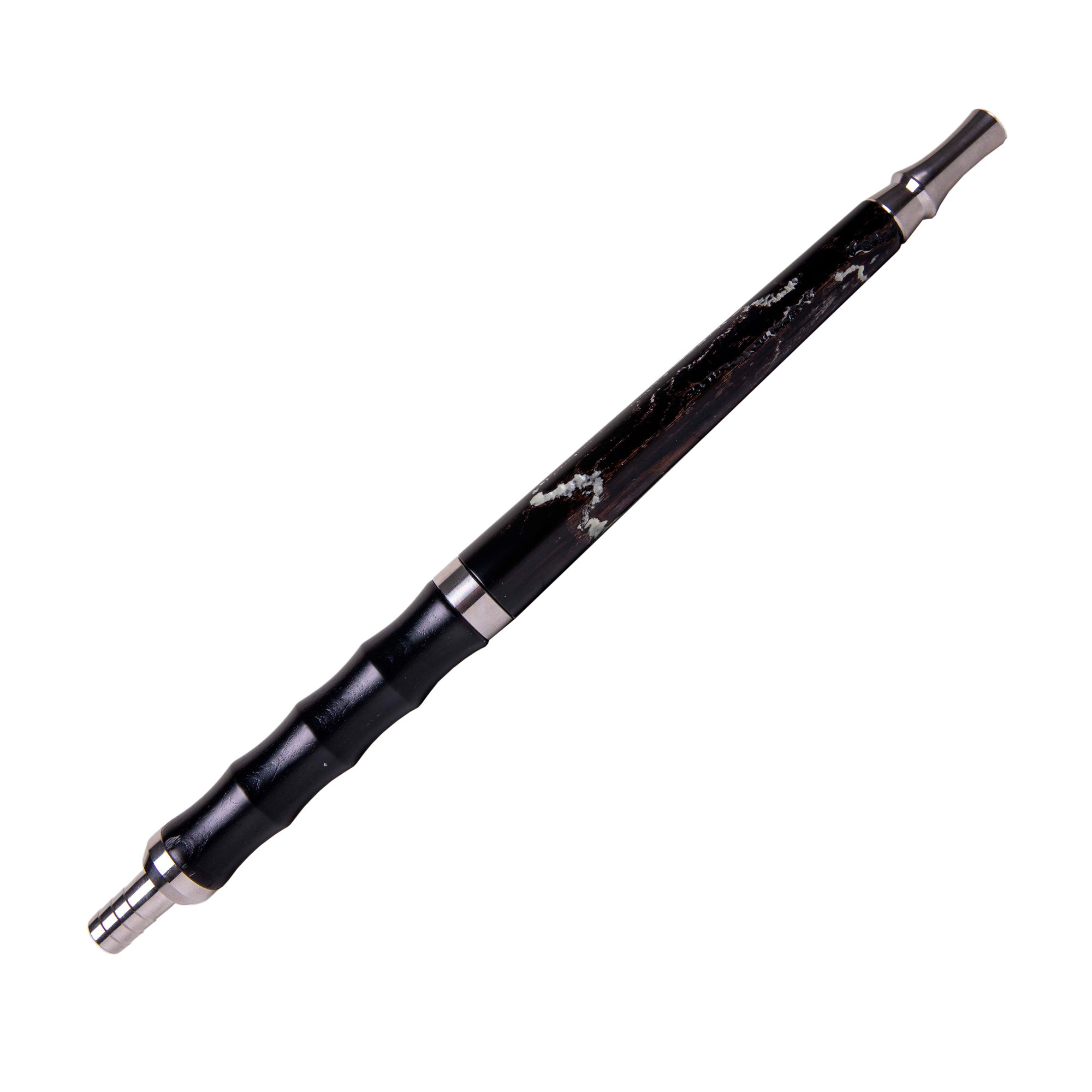 Amy Deluxe Edelstahl-Mundstück MSAL024 mit Holzummantelung in Schwarz