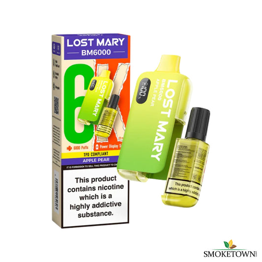 Lost Mary BM6000 - Apple Pear – Apfel Birne Vape UK, Apple Freebase Liquid