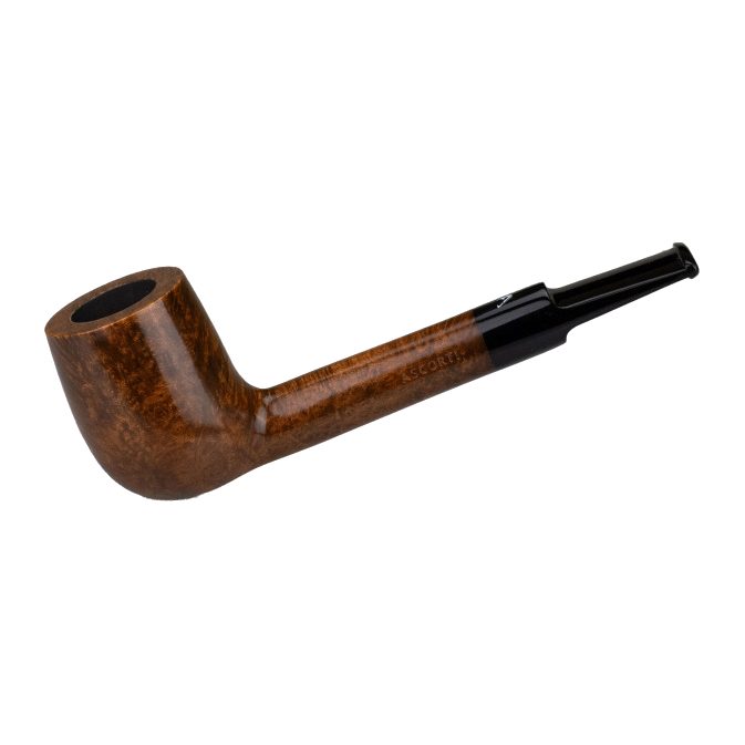 Ascorti Italia Smooth Straight S Tabakpfeife, glatt, gerade, Bruyère mit 9-mm-Filter – Seitenansicht