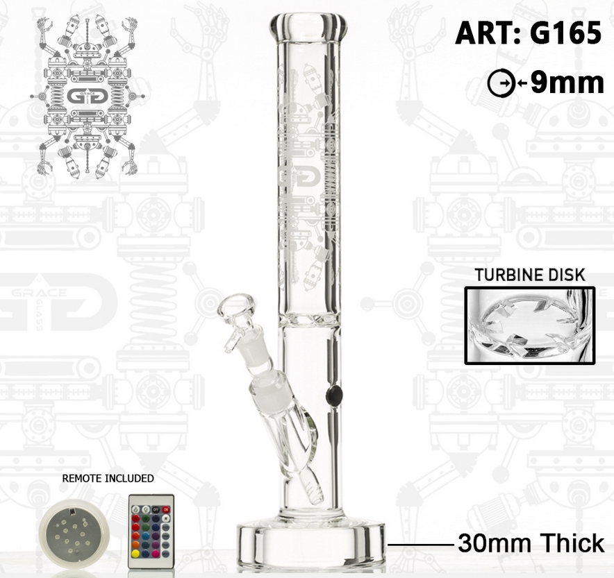 Crystal Series Straight Bong