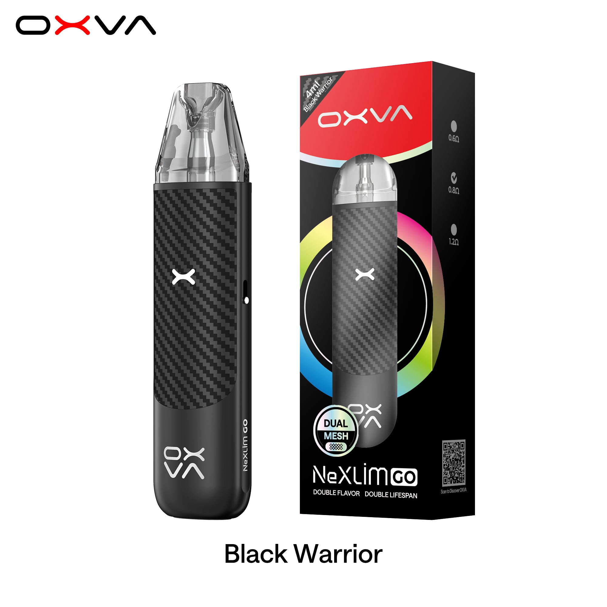 Oxva Nexlim Go – Boost‑Modus Pod, Dual Mesh Pod-System