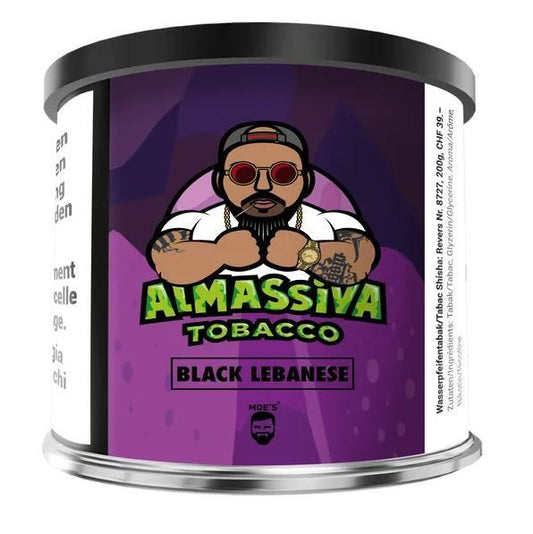 Al Massiva - Black Lebanese - 200g – Dichte Rauchentwicklung, Doppelapfel