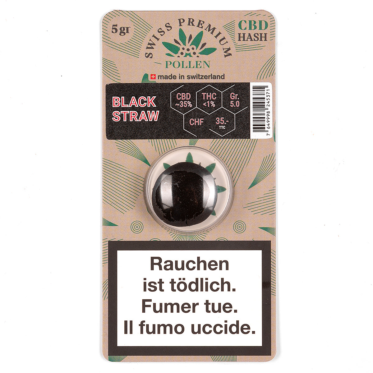 Swiss Premium Pollen - Black Straw 5g
