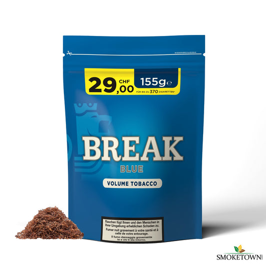 Break Blue - 155g Beutel – effiziente Verbrennung., frischer Tabak