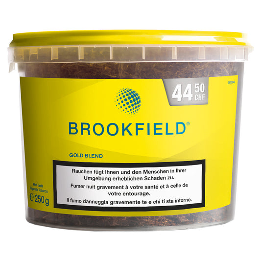 Brookfield Gold Tabakeimer 250 g + Hülsen/Papier – 250g Eimer, bester Virginia Tabak