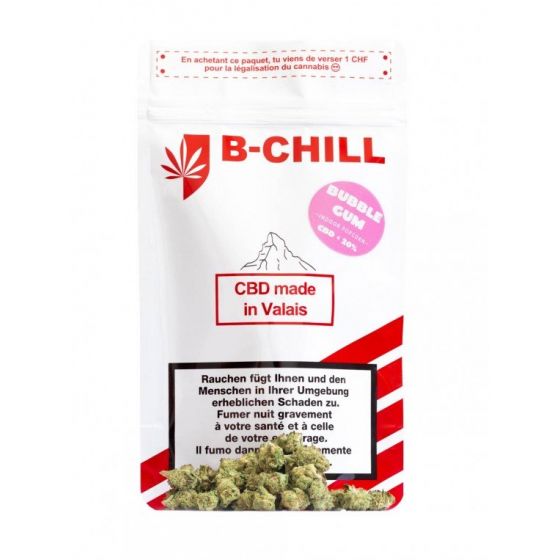 B-Chill CBD - Bubblegum 20g – 20% CBD Blüten Schweiz, B-Chill Bubblegum 20g