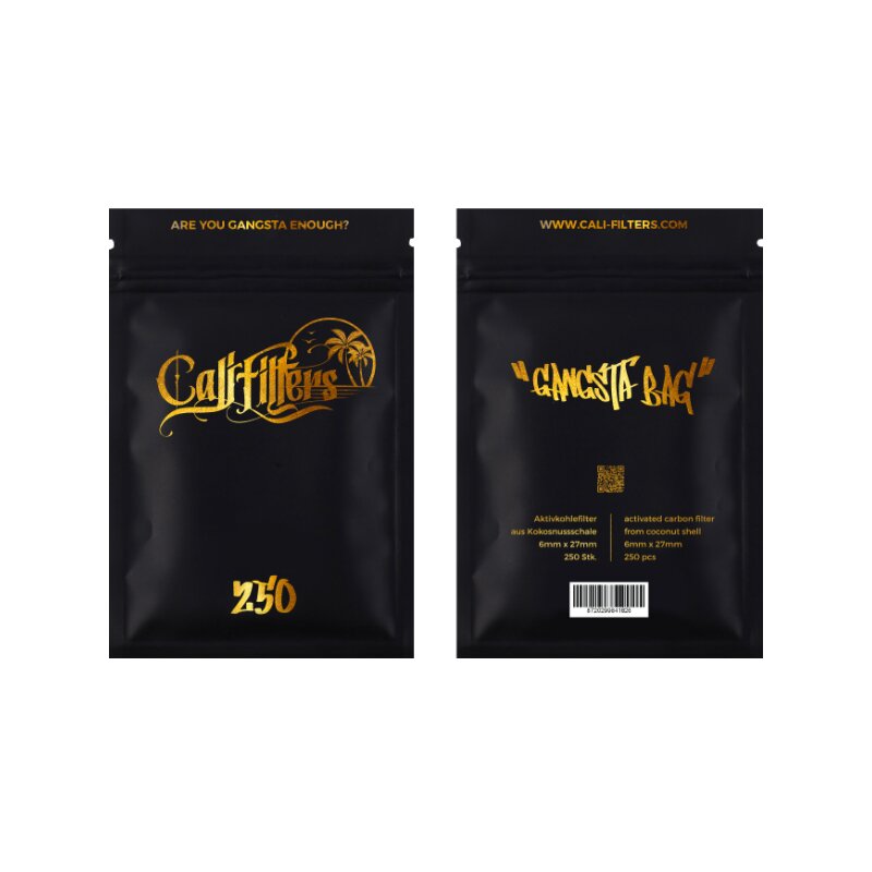 CaliFilters ActiveFilter 6mm Aktivkohle-Drehfilter, 250 Stück