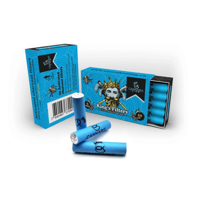 CannabisKing ActiveFilter 6mm Kings Filters Drehfilter, 20 Stück