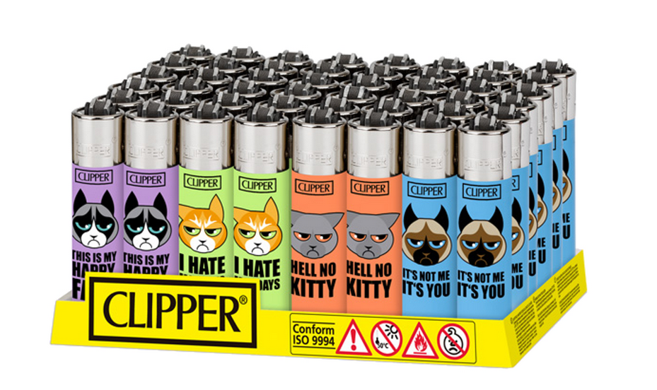 Clipper - Angry Cats – Feuerzeug, Zigaretten Zubehör