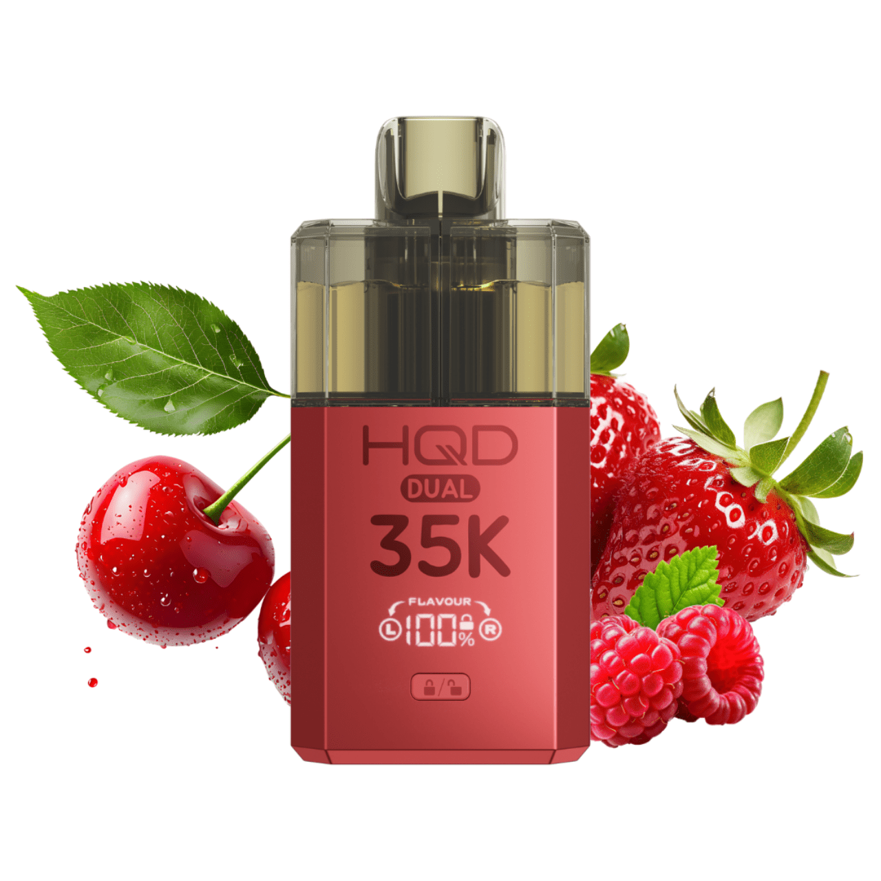 HQD DUAL 35K Starter Kit - Cherry & Strawberry Raspberry (Red) – HQD KIT