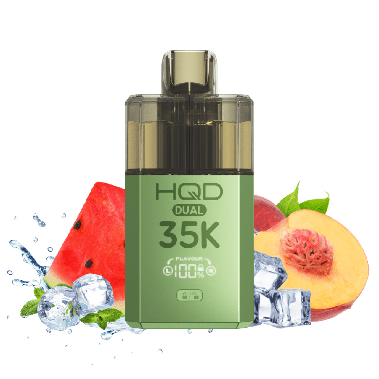 HQD DUAL 35K Starter Kit - Watermelon Ice & Peach Ice (Green) – HQD KIT