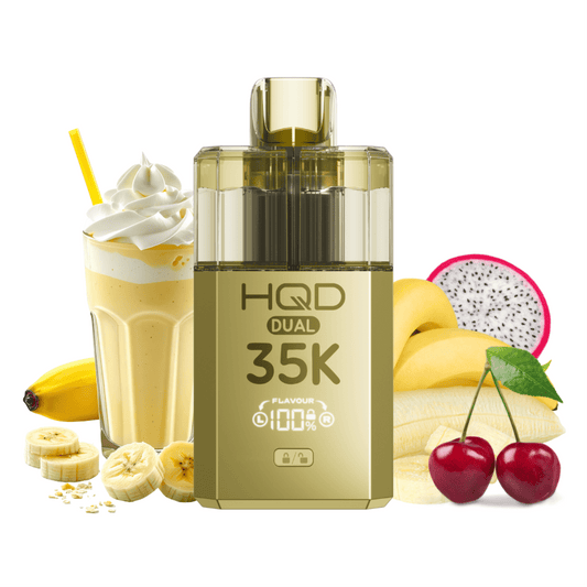 HQD DUAL 35K Starter Kit - Banana Ice & Dragonfruit Banana Cherry (Gold) – HQD KIT