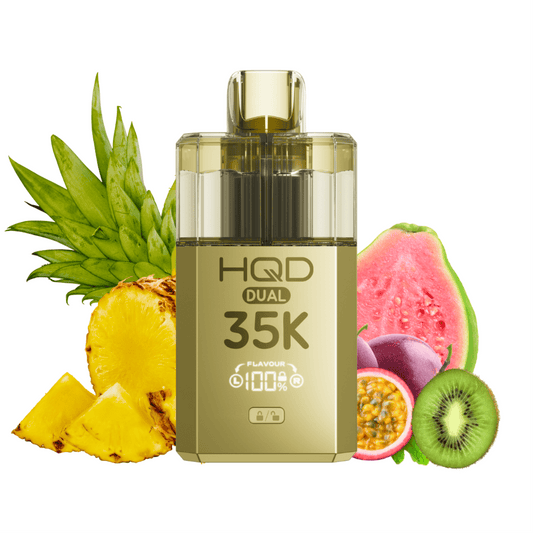 HQD DUAL 35K Starter Kit - Pineapple Ice & Kiwi Passionfruit Guava ( Gold) – HQD KIT