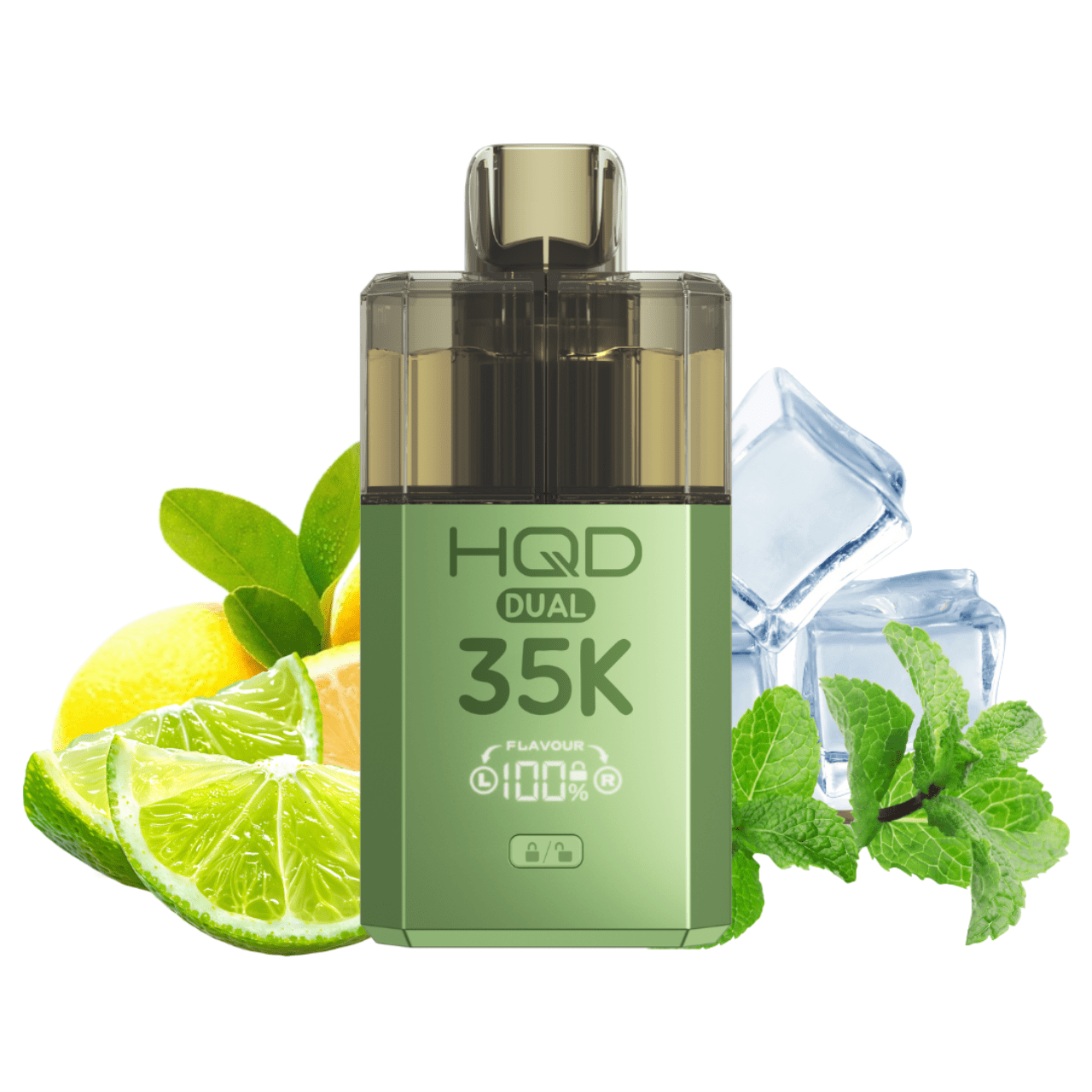 HQD DUAL 35K Starter Kit - Lemon Lime & Ice mint (Green) – HQD KIT