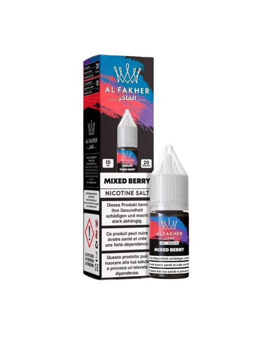 Al Fakher Liquid Mixed Berry 10 ml 20 mg Nikotinsalz – Flasche und Verpackung