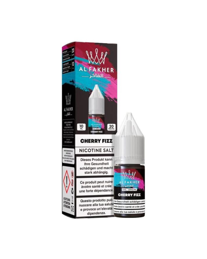 Al Fakher Liquid Cherry Fizz 10 ml 20 mg Nikotinsalz – Flasche und Verpackung