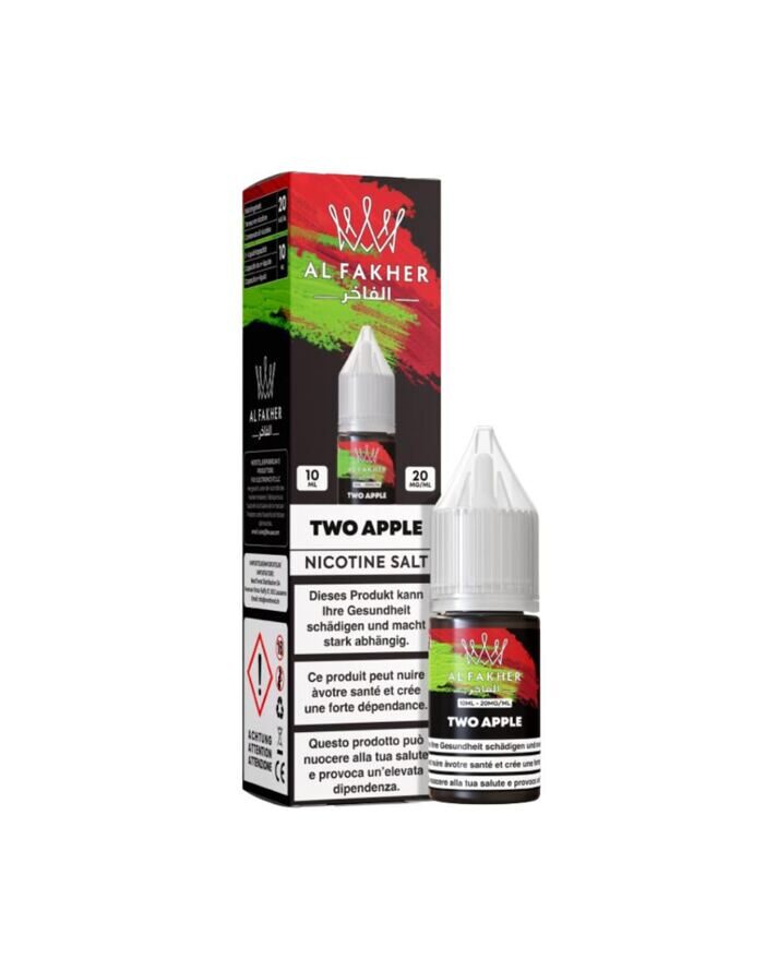 Al Fakher Liquid Two Apple 10 ml 20 mg Nikotinsalz – Flasche und Verpackung
