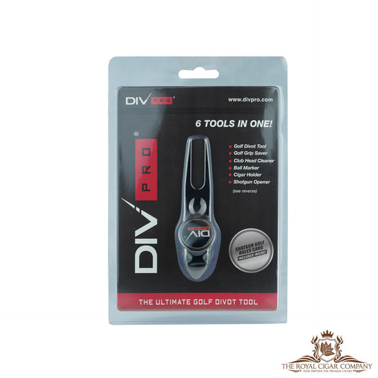 DivPro Golf-Tool mit integriertem Zigarrenhalter in Schwarz