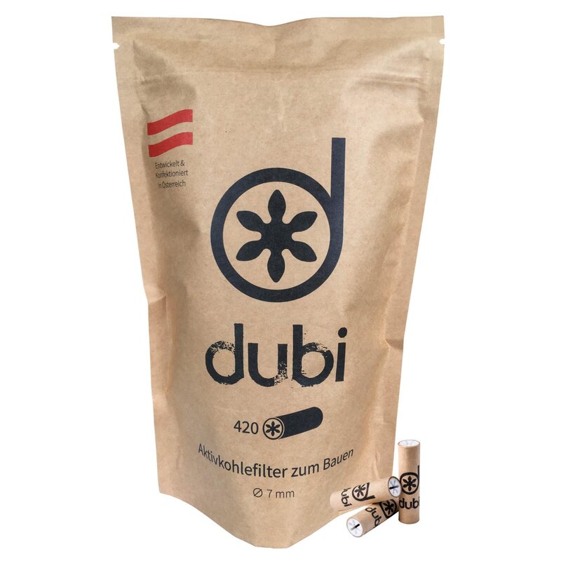 Dubi ActiveFilter 7mm Aktivkohle-Drehfilter, 420 Stück