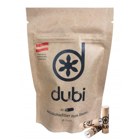 Dubi ActiveFilter 7mm Aktivkohle-Drehfilter, 42 Stück