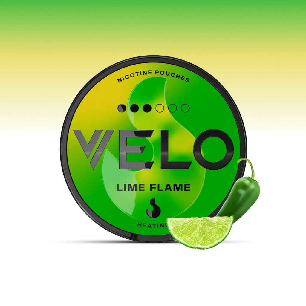 VELO Lime Flame 8 mg – 20 Beutel – VELO Dose Vorderansicht