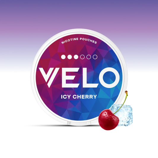 VELO Icy Cherry 8 mg – 20 Beutel – VELO Dose Vorderansicht