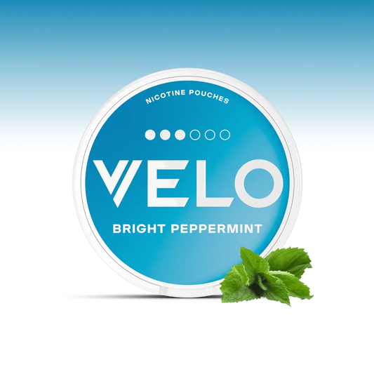 VELO Bright Peppermint 8 mg – 20 Beutel – VELO Dose Vorderansicht