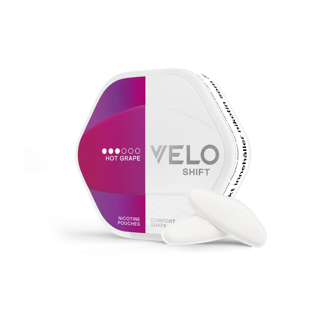 VELO Shift Hot Grape 8 mg – 20 Beutel – VELO Shift Dose Vorderansicht