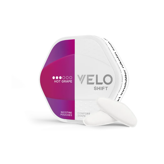 VELO Shift Hot Grape 8 mg – 20 Beutel – VELO Shift Dose Vorderansicht