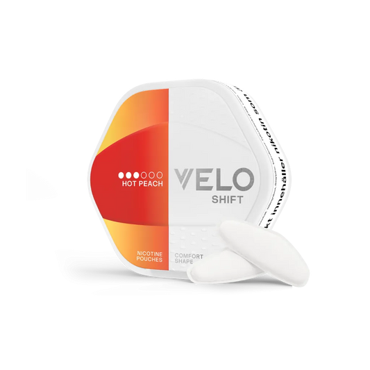 VELO Shift Hot Peach 8 mg – 20 Beutel – VELO Shift Dose Vorderansicht