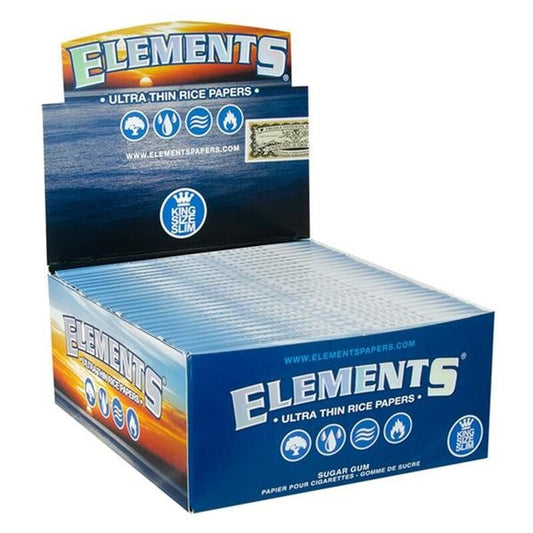 Elements King Size Slim Zigarettenpapier, 50 Heftchen à 33 Stück