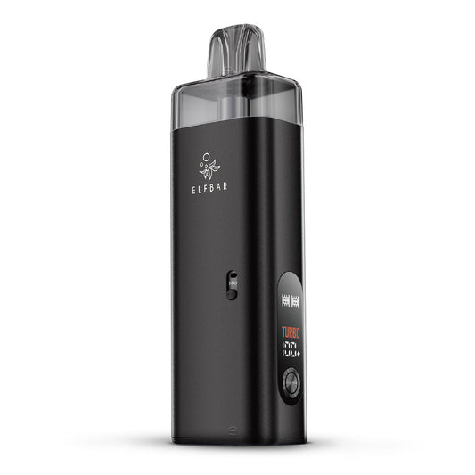 ELFBAR ELFX Mega Kit in Schwarz mit nachfüllbarem 10 ml Pod