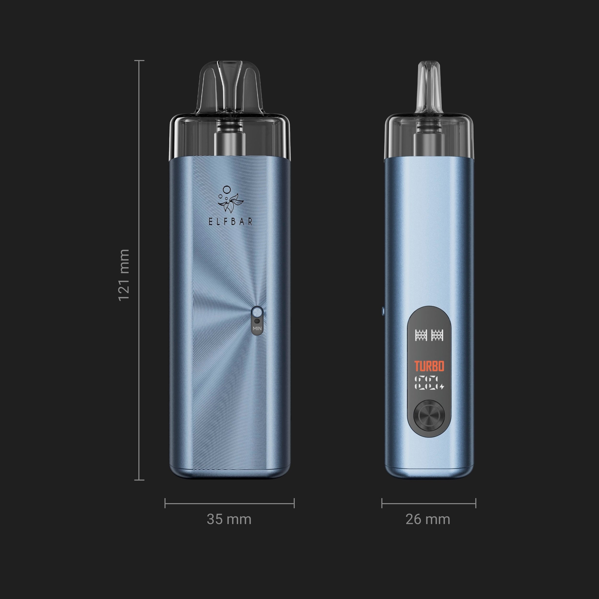 ELFBAR ELFX Mega Kit technische Daten: 2800 mAh Akku, 10 ml Pod, 32 Watt, USB-C