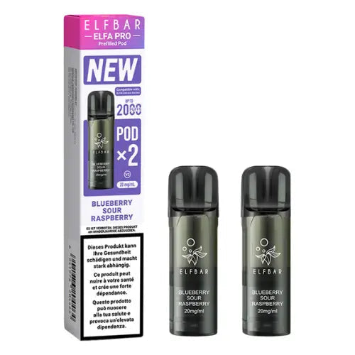 Elfbar Elfa Pro V2 Pods Blueberry Sour Raspberry 20mg – 2er Pack