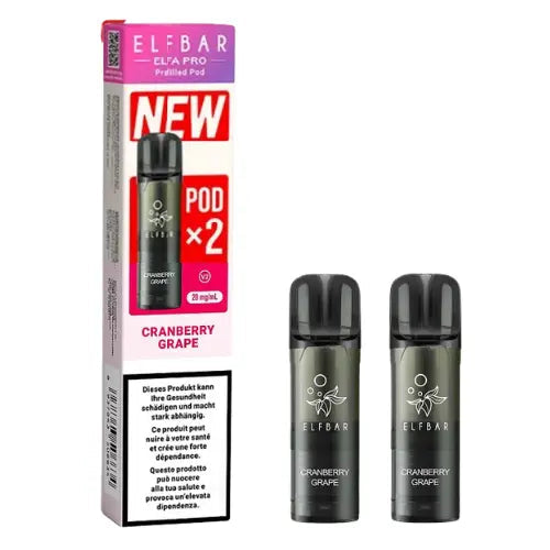Elfbar Elfa Pro V2 Pods Cranberry Grape 20mg – 2er Pack