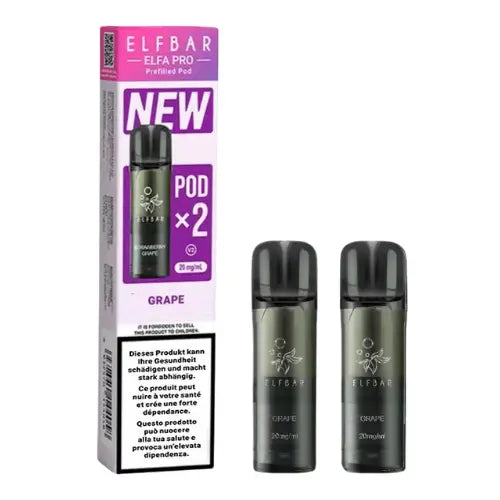 Elfbar Elfa Pro V2 Pods Grape 20mg – 2er Pack