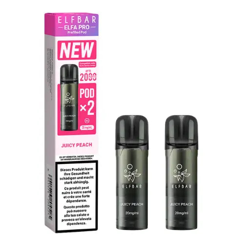 Elfbar Elfa Pro V2 Pods Juicy Peach 20mg – 2er Pack