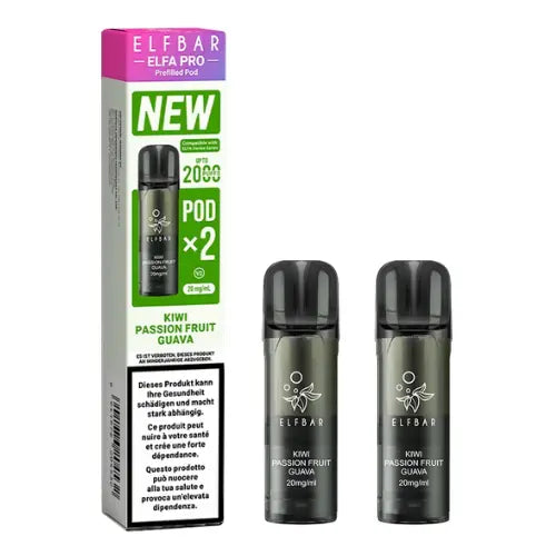Elfbar Elfa Pro V2 Pods Kiwi Passion Fruit Guava 20mg – 2er Pack