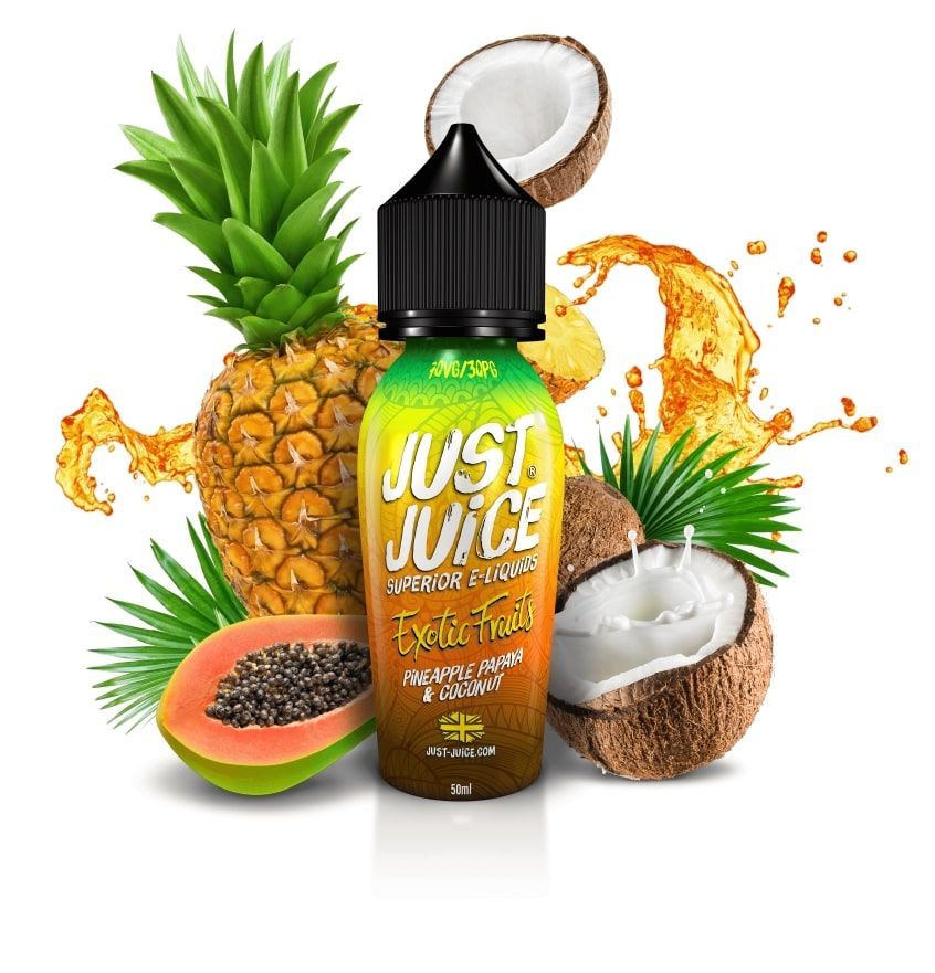 Just Juice Exotic Fruits Pineapple Papaya Coconut - 50ml – Ananas Geschmack, Ananas hightlight