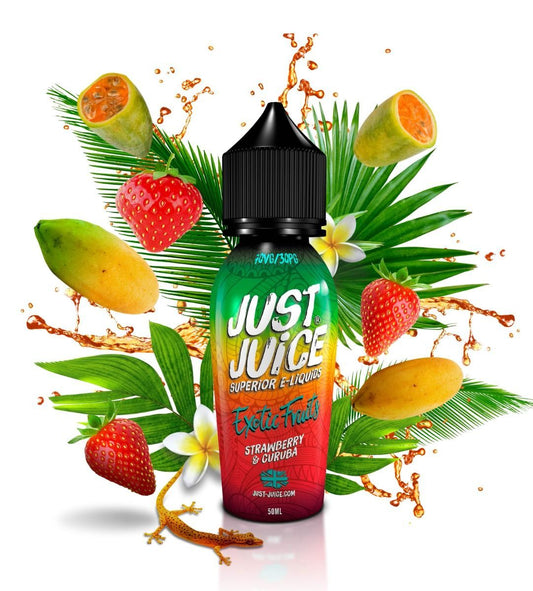 Just Juice Exotic Fruits Strawberry & Curuba Shortfill - 50ml – 50ml Shortfill, ausbalanciertes Aroma