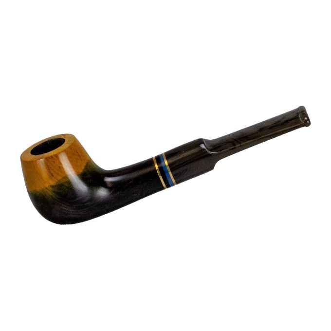FARO 2-Yellow Buff Tabakpfeife Form 2, leicht gebogen, Bruyère mit 9-mm-Filter