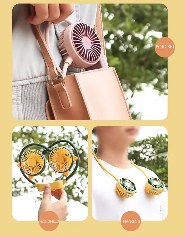 Face Neck Ventilator – For Hot Days – Einsatz im Freien, einstellbare Geschwindigkeiten