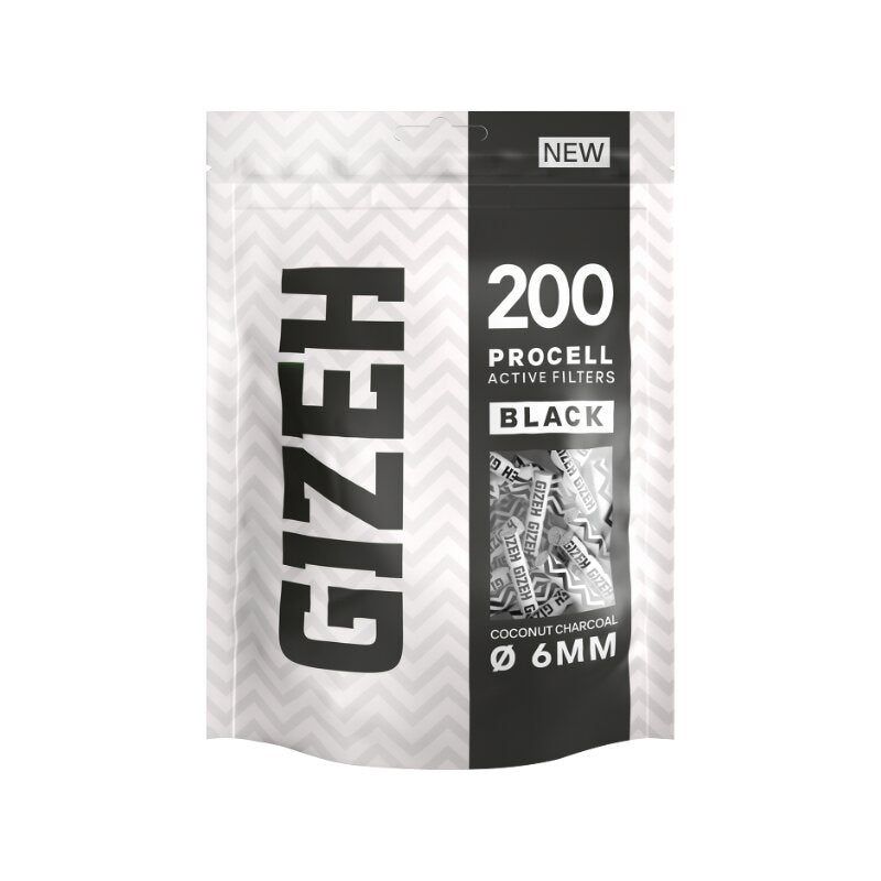 Gizeh ActiveFilter 6mm ProCell Black Aktivkohlefilter, 1 x 200 Stück