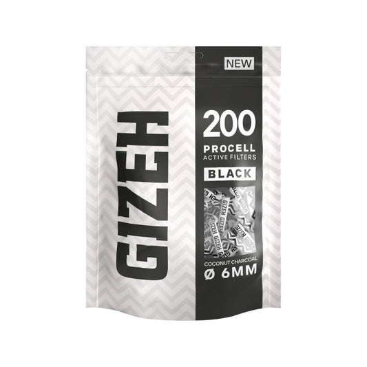 Gizeh ActiveFilter 6mm ProCell Black Aktivkohlefilter, 1 x 200 Stück