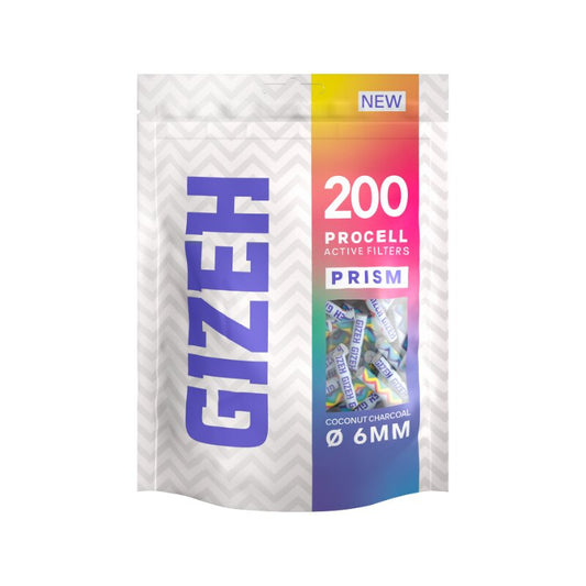 GIZEH ActiveFilter 6mm ProCell Prism Aktivkohle-Drehfilter 200er-Packung