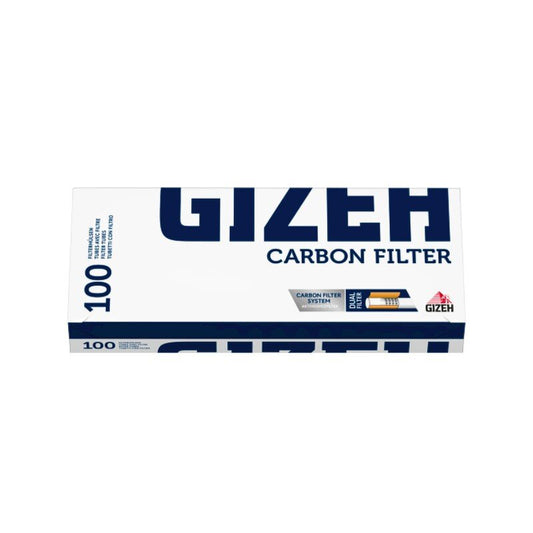 GIZEH Carbon Zigarettenhülsen mit Aktivkohle-Filter, 100 Stück Packung